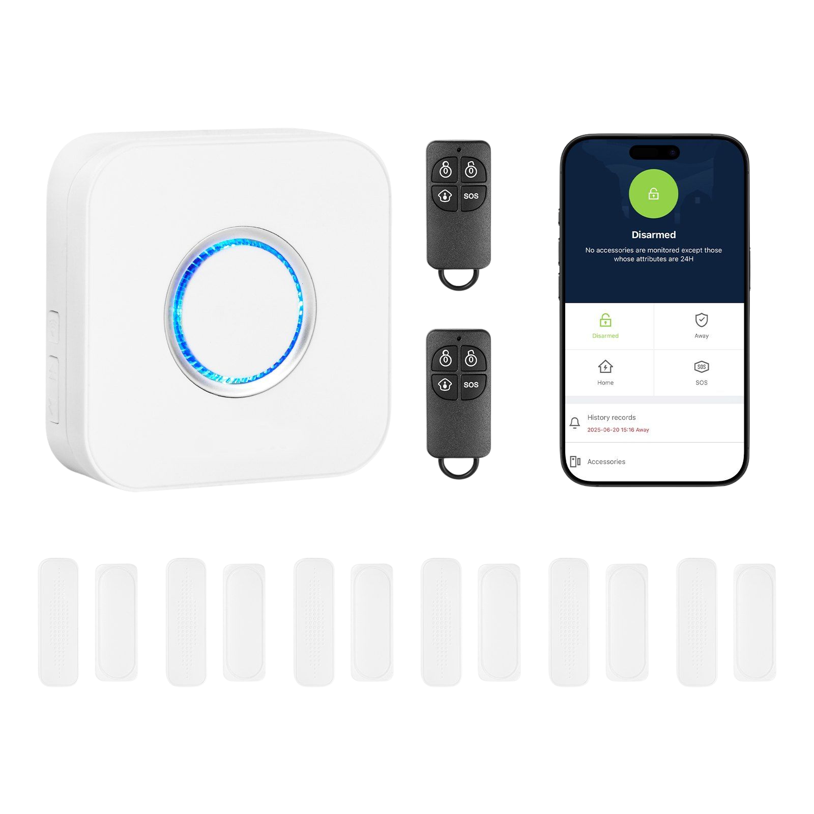 VEVOR Wireless Door Chime System — 6 Sensors + App Control | 656ft Range